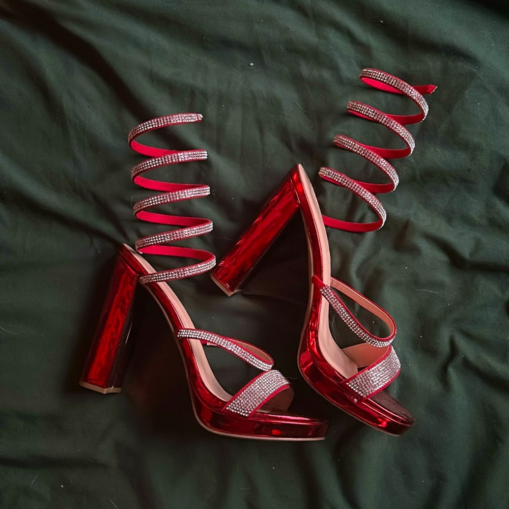Ruby Heels with wrap around design